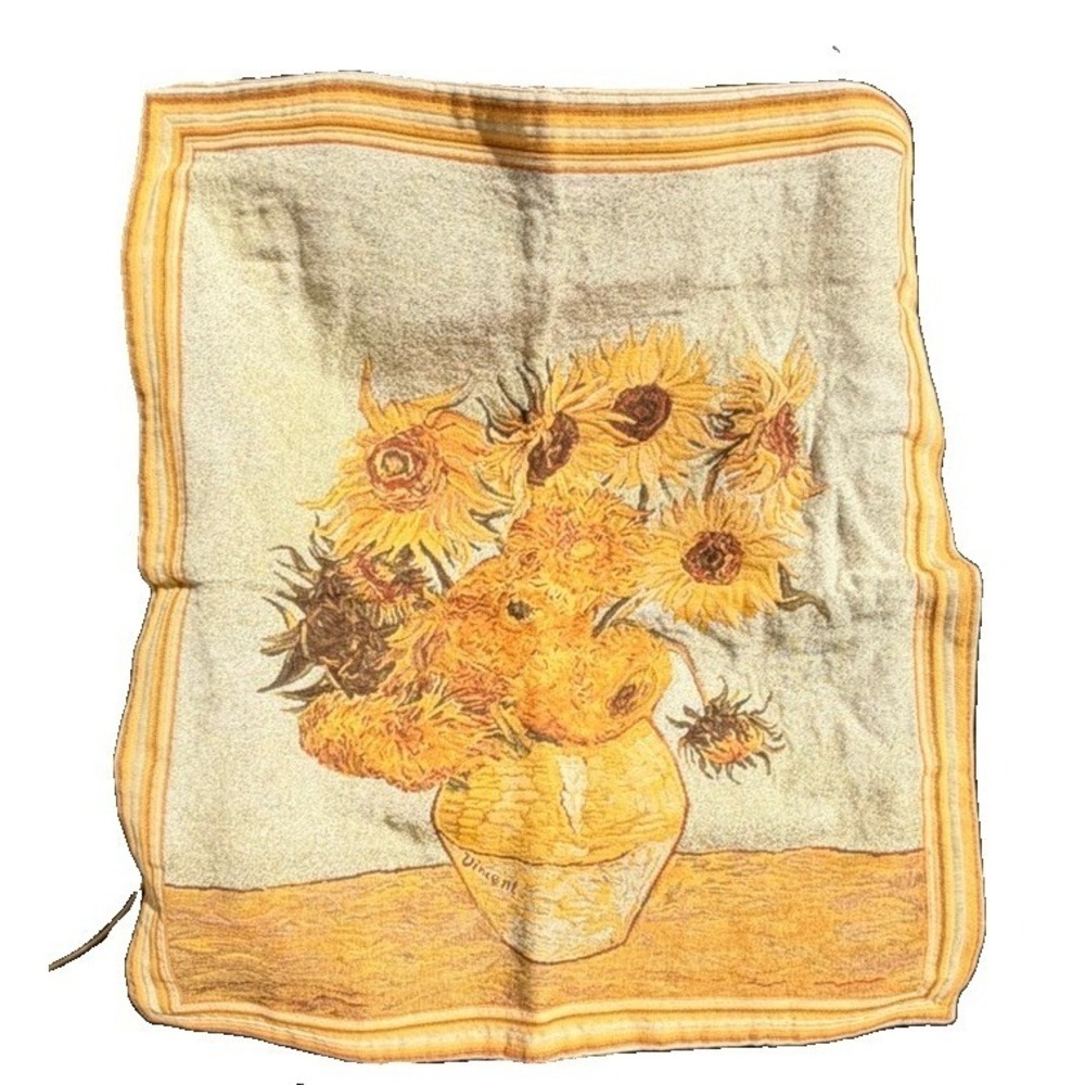 Vtg. Tapisseries Du Lion France Van Gogh Sunflowers Woven Wall Hanging Tapestry